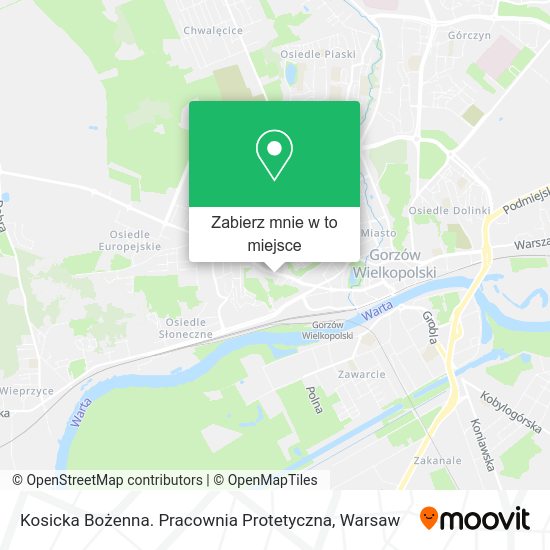 Mapa Kosicka Bożenna. Pracownia Protetyczna