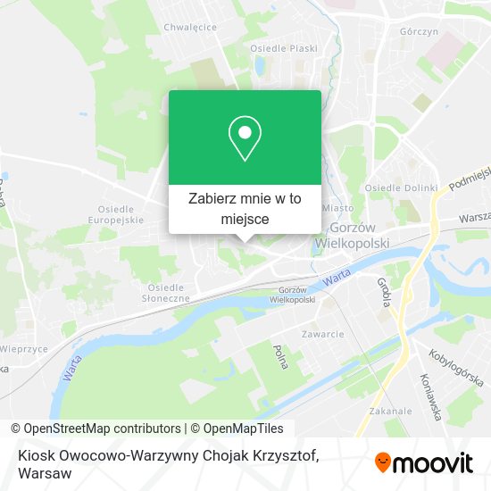 Mapa Kiosk Owocowo-Warzywny Chojak Krzysztof