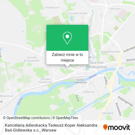 Mapa Kancelaria Adwokacka Tadeusz Koper Aleksandra Baś-Gidlewska s.c.