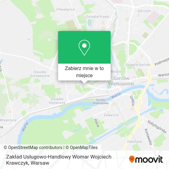 Mapa Zakład Usługowo-Handlowy Womar Wojciech Krawczyk