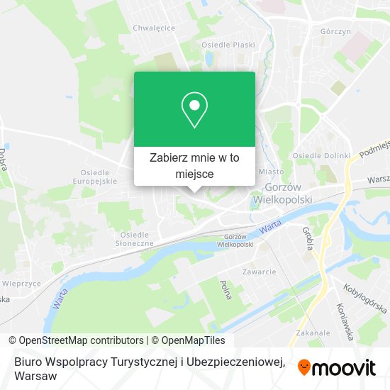 Mapa Biuro Wspolpracy Turystycznej i Ubezpieczeniowej