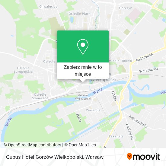 Mapa Qubus Hotel Gorzów Wielkopolski