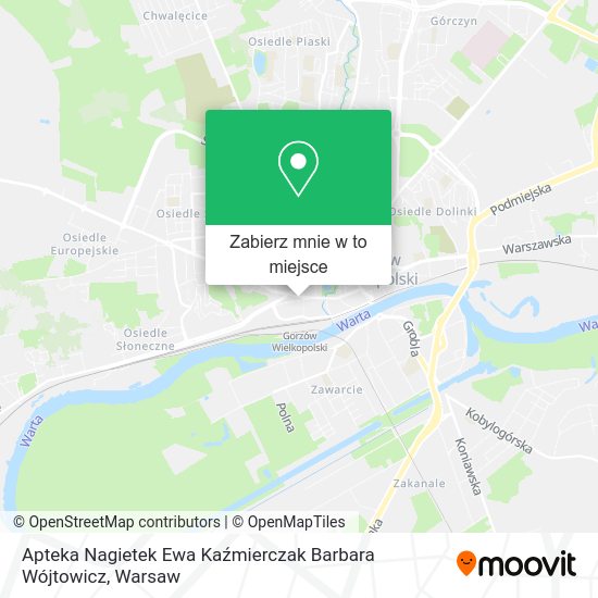 Mapa Apteka Nagietek Ewa Kaźmierczak Barbara Wójtowicz