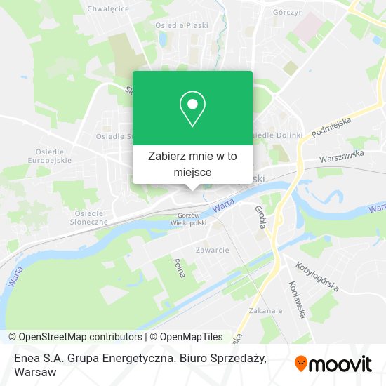 Mapa Enea S.A. Grupa Energetyczna. Biuro Sprzedaży