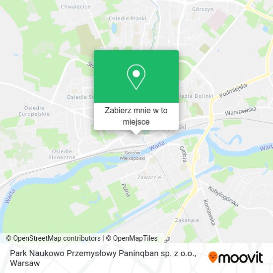 Mapa Park Naukowo Przemysłowy Paninqban sp. z o.o.