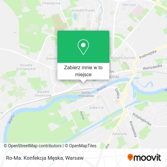 Mapa Ro-Ma. Konfekcja Męska