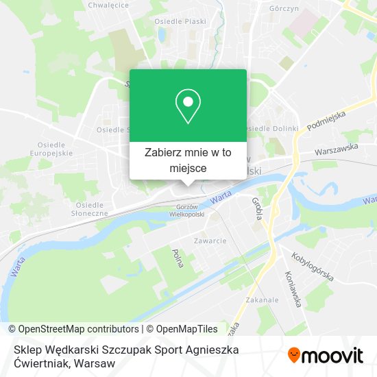 Mapa Sklep Wędkarski Szczupak Sport Agnieszka Ćwiertniak