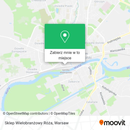 Mapa Sklep Wielobranżowy Róża