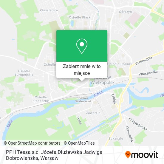 Mapa PPH Tessa s.c. Józefa Dłużewska Jadwiga Dobrowlańska