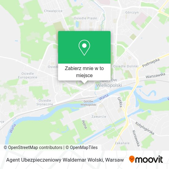 Mapa Agent Ubezpieczeniowy Waldemar Wolski