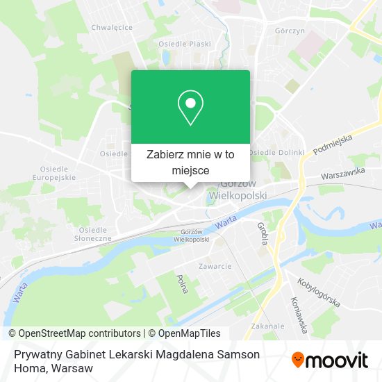 Mapa Prywatny Gabinet Lekarski Magdalena Samson Homa