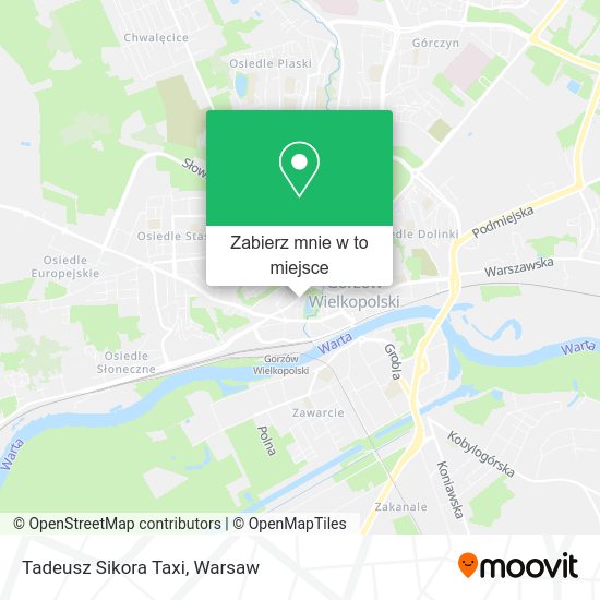 Mapa Tadeusz Sikora Taxi