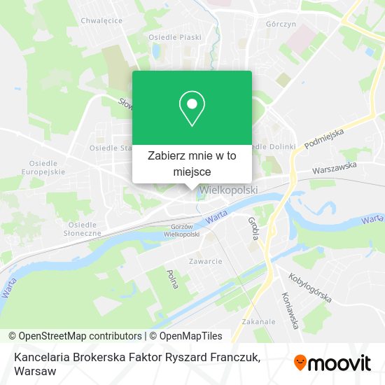 Mapa Kancelaria Brokerska Faktor Ryszard Franczuk