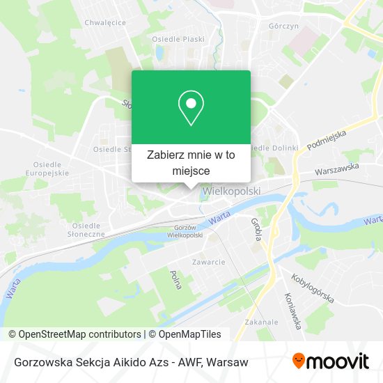 Mapa Gorzowska Sekcja Aikido Azs - AWF