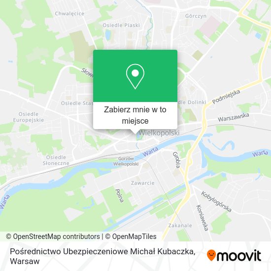 Mapa Pośrednictwo Ubezpieczeniowe Michał Kubaczka