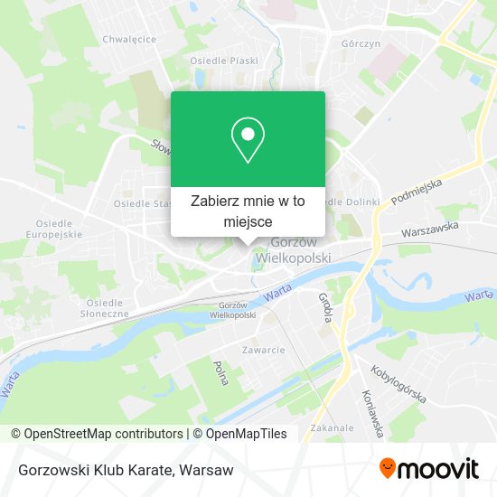 Mapa Gorzowski Klub Karate