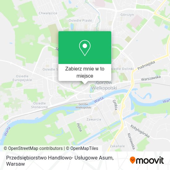 Mapa Przedsiębiorstwo Handlowo- Usługowe Asum