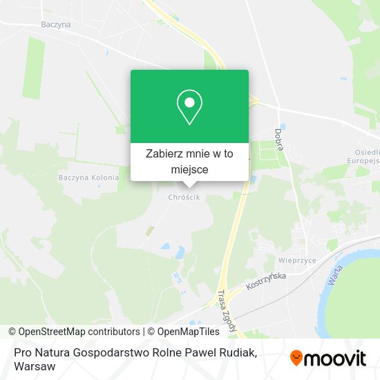 Mapa Pro Natura Gospodarstwo Rolne Pawel Rudiak