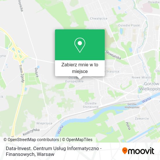 Mapa Data-Invest. Centrum Usług Informatyczno - Finansowych