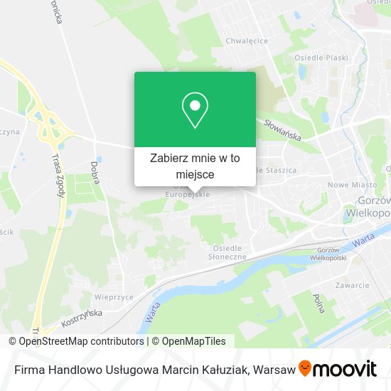 Mapa Firma Handlowo Usługowa Marcin Kałuziak