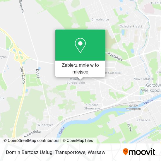 Mapa Domin Bartosz Usługi Transportowe