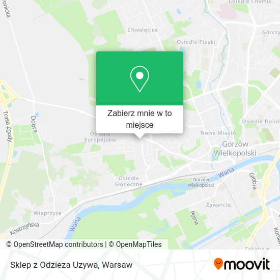 Mapa Sklep z Odzieza Uzywa