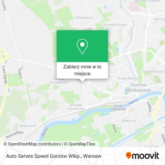 Mapa Auto Serwis Speed Gorzów Wlkp.