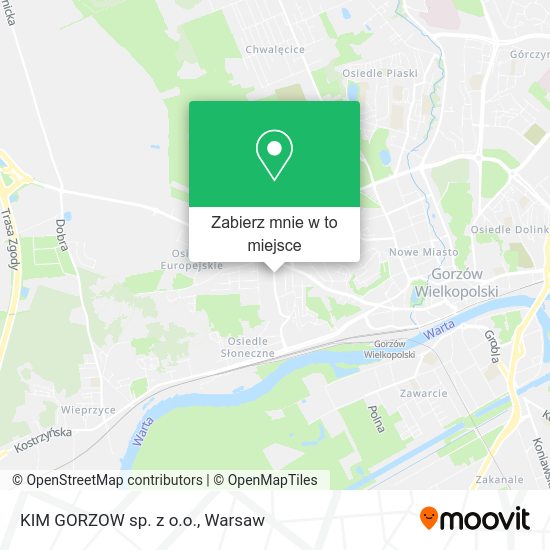 Mapa KIM GORZOW sp. z o.o.