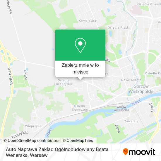 Mapa Auto Naprawa Zakład Ogólnobudowlany Beata Wenerska