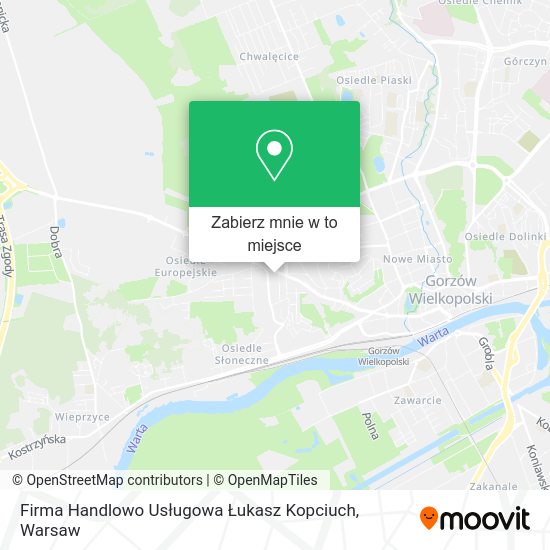 Mapa Firma Handlowo Usługowa Łukasz Kopciuch