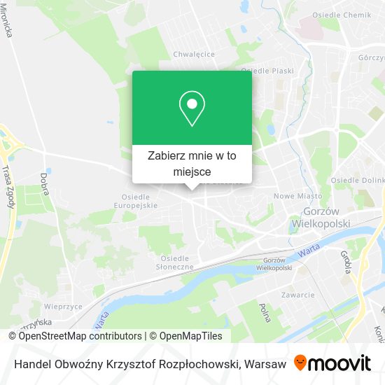 Mapa Handel Obwoźny Krzysztof Rozpłochowski