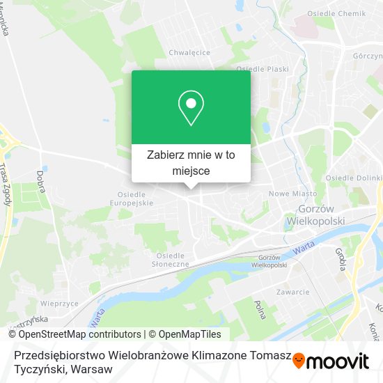 Mapa Przedsiębiorstwo Wielobranżowe Klimazone Tomasz Tyczyński