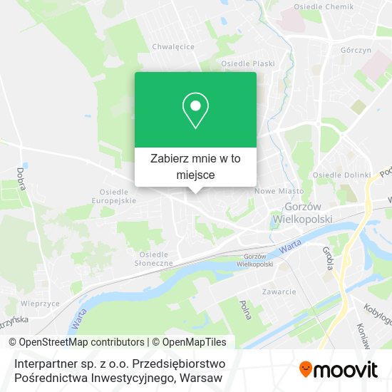 Mapa Interpartner sp. z o.o. Przedsiębiorstwo Pośrednictwa Inwestycyjnego