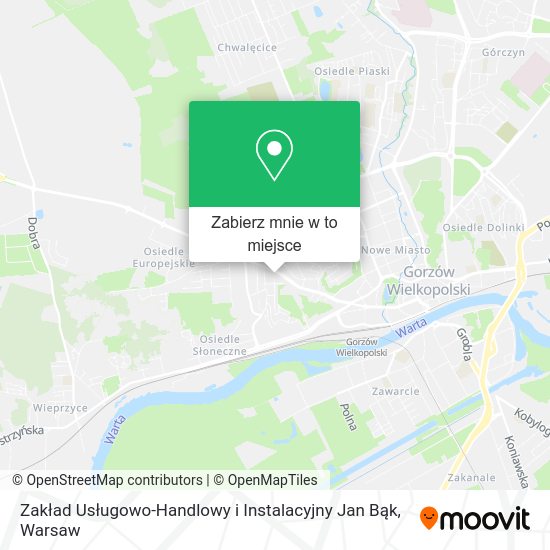 Mapa Zakład Usługowo-Handlowy i Instalacyjny Jan Bąk