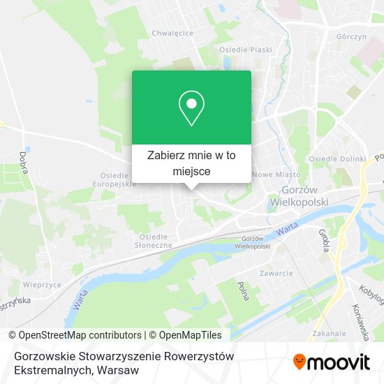 Mapa Gorzowskie Stowarzyszenie Rowerzystów Ekstremalnych