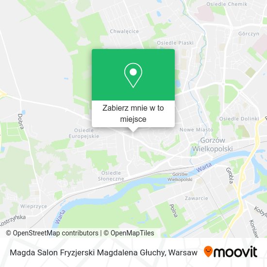 Mapa Magda Salon Fryzjerski Magdalena Głuchy