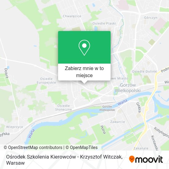 Mapa Ośrodek Szkolenia Kierowców - Krzysztof Witczak