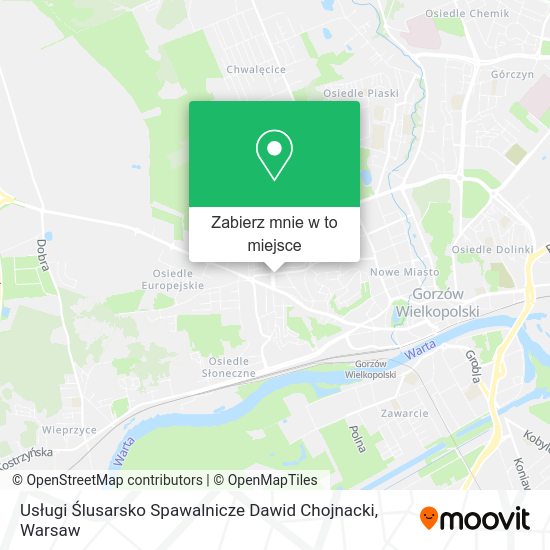 Mapa Usługi Ślusarsko Spawalnicze Dawid Chojnacki