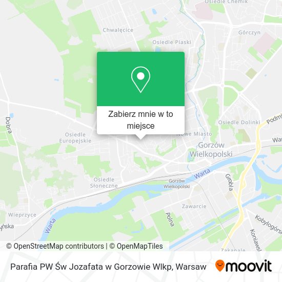 Mapa Parafia PW Św Jozafata w Gorzowie Wlkp