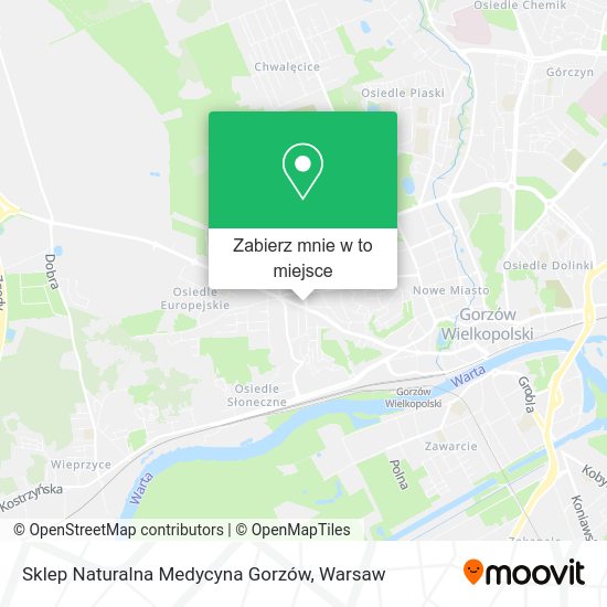 Mapa Sklep Naturalna Medycyna Gorzów