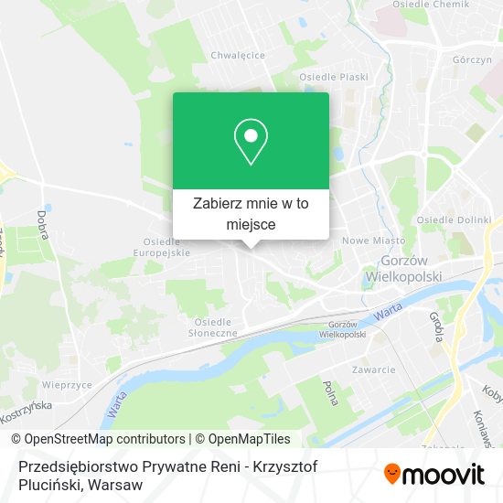 Mapa Przedsiębiorstwo Prywatne Reni - Krzysztof Pluciński