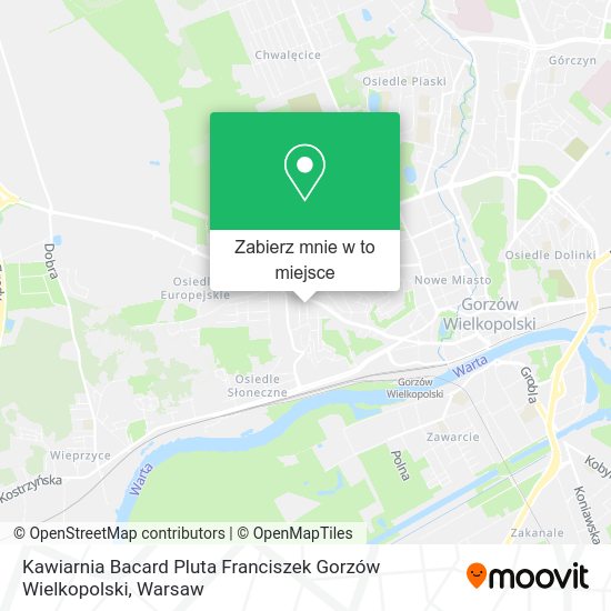 Mapa Kawiarnia Bacard Pluta Franciszek Gorzów Wielkopolski