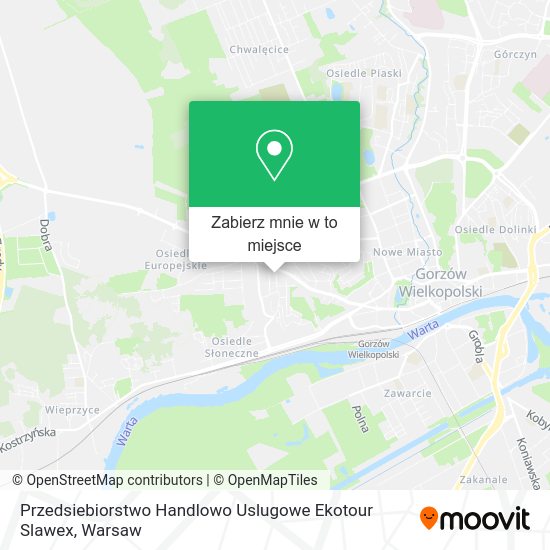 Mapa Przedsiebiorstwo Handlowo Uslugowe Ekotour Slawex