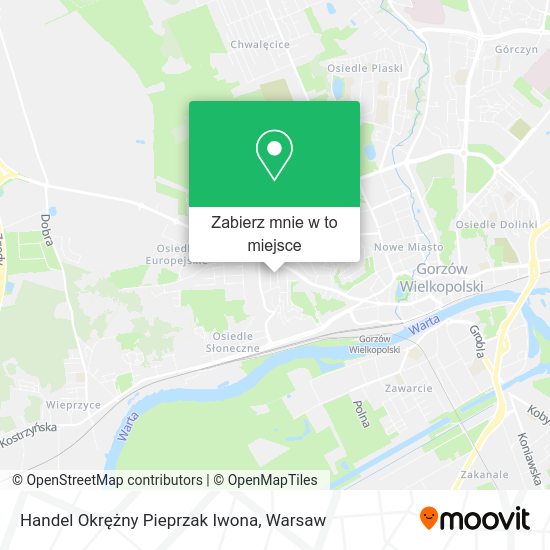 Mapa Handel Okrężny Pieprzak Iwona