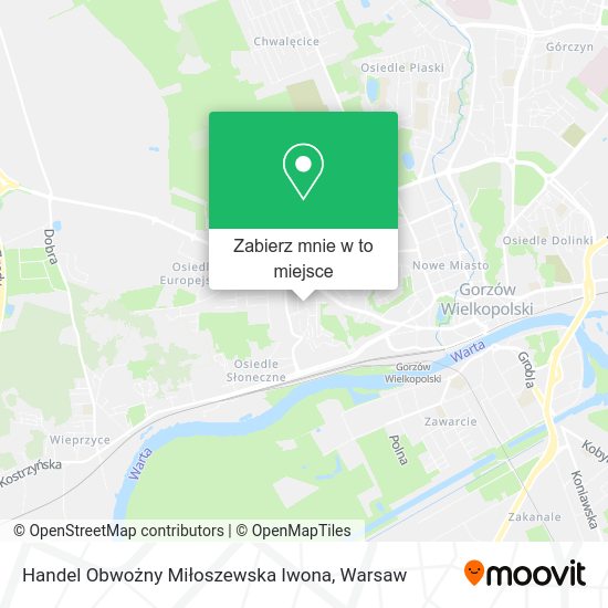 Mapa Handel Obwożny Miłoszewska Iwona