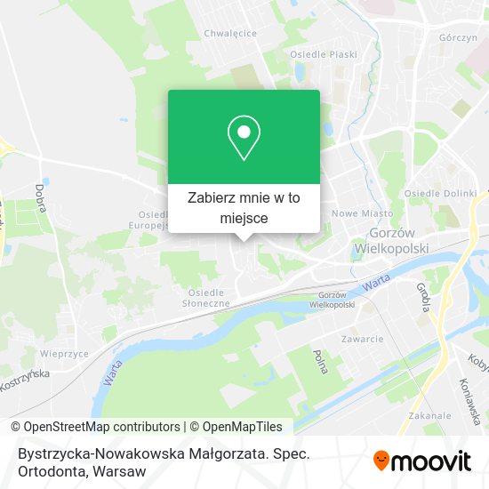 Mapa Bystrzycka-Nowakowska Małgorzata. Spec. Ortodonta