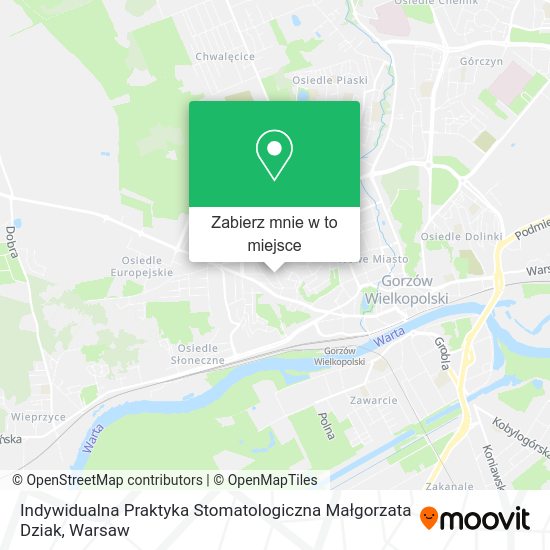 Mapa Indywidualna Praktyka Stomatologiczna Małgorzata Dziak