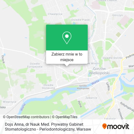 Mapa Dojs Anna, dr Nauk Med. Prywatny Gabinet Stomatologiczno - Periodontologiczny