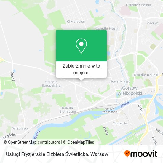 Mapa Usługi Fryzjerskie Elżbieta Świetlicka