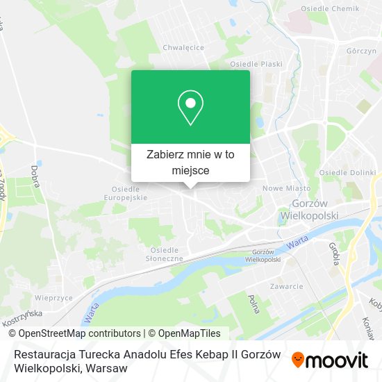 Mapa Restauracja Turecka Anadolu Efes Kebap II Gorzów Wielkopolski